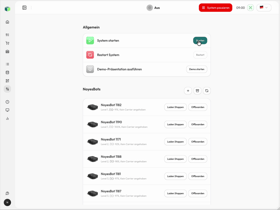 Systemstart mit Initialisierungsfortschritt
